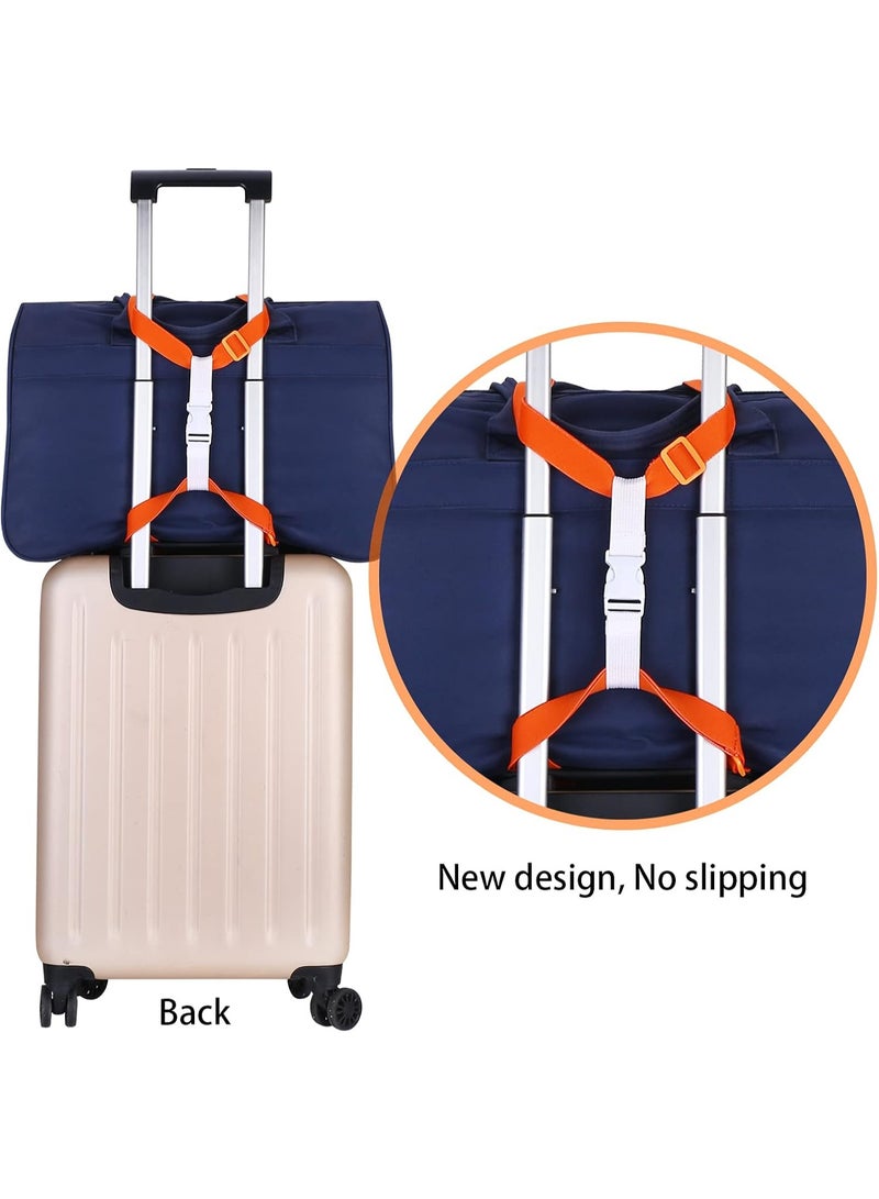 Luggage Straps Bag Bungees for Add a Bag Easy to Travel Suitcase Elastic Strap Belt Long Orange L Orange - Image 5